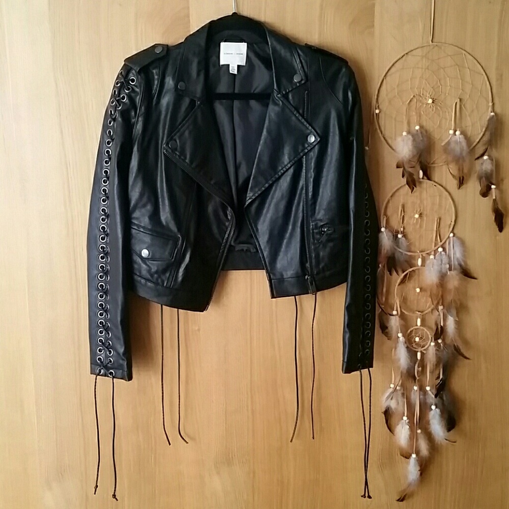 Kooples Style Silence + Noise Vegan Moto Jacket